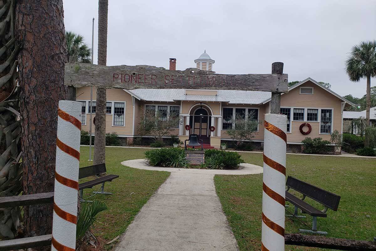 Barberville Pioneer Settlement during the holidays