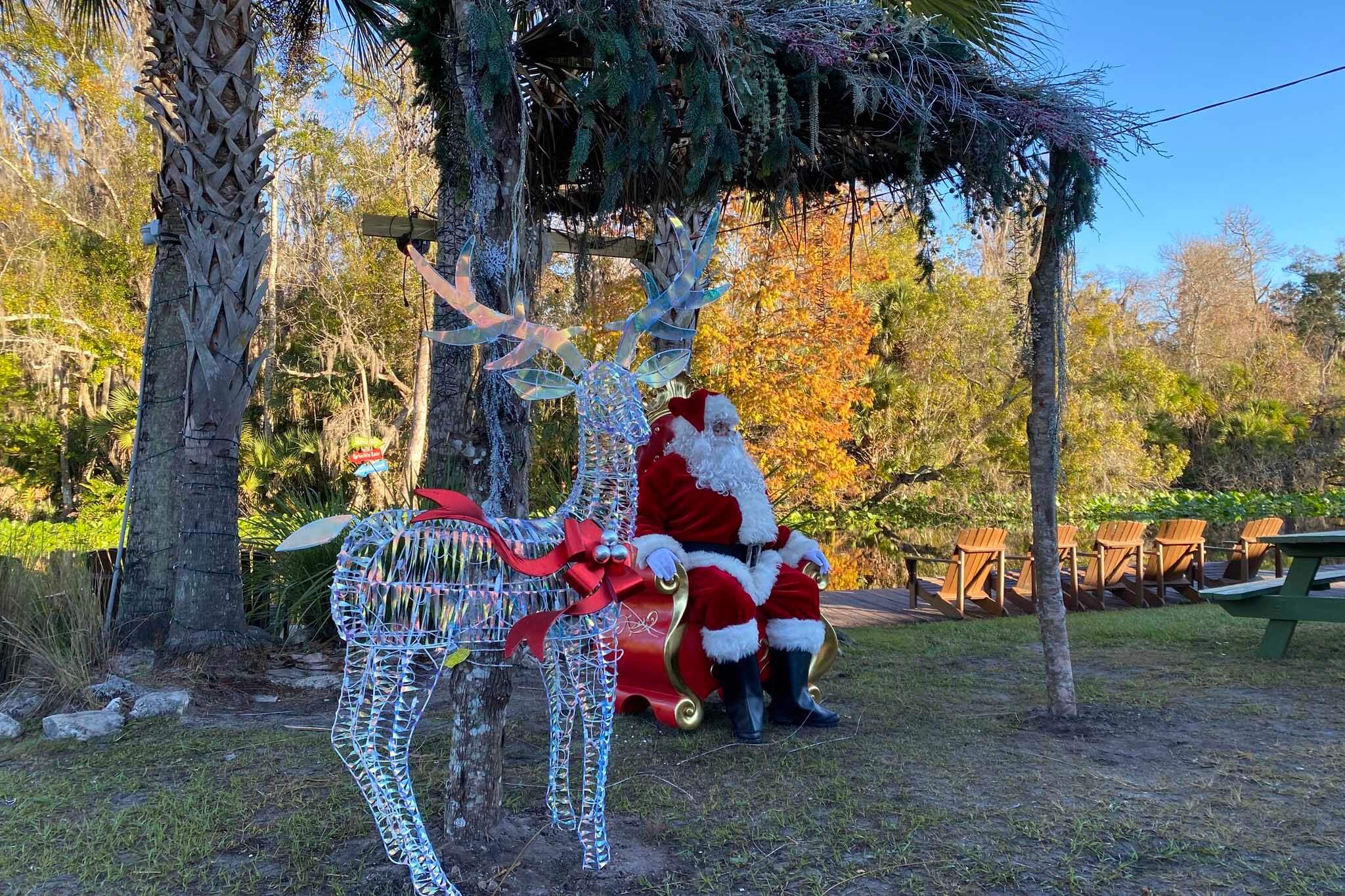 Santa waiting to greet guests